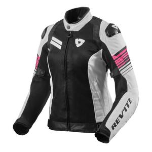 Damska kurtka motocyklowa Revit Apex Air H2O biało-czarno-różowa wyprzedaż