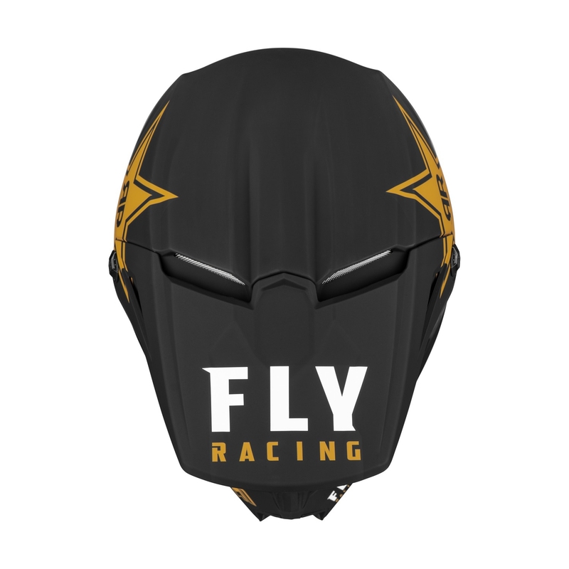 Kask motocrossowy FLY Racing Kinetic Rockstar czarno-złoty