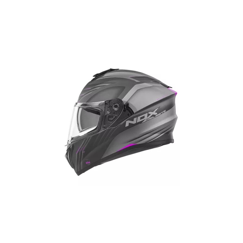 Integralny kask motocyklowy NOX N918 Upside black-grey-pink