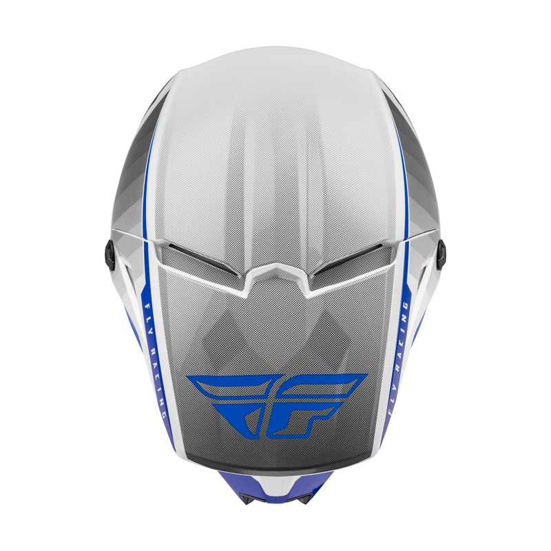 Kask motocrossowy FLY Racing Kinetic Drift niebiesko-szaro-biały