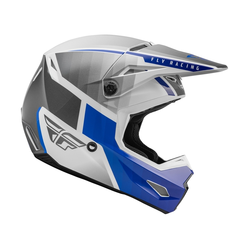 Kask motocrossowy FLY Racing Kinetic Drift niebiesko-szaro-biały