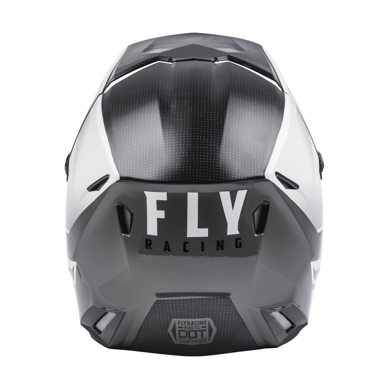 Kask motocrossowy FLY Racing Kinetic Straight czarno-biały wyprzedaż