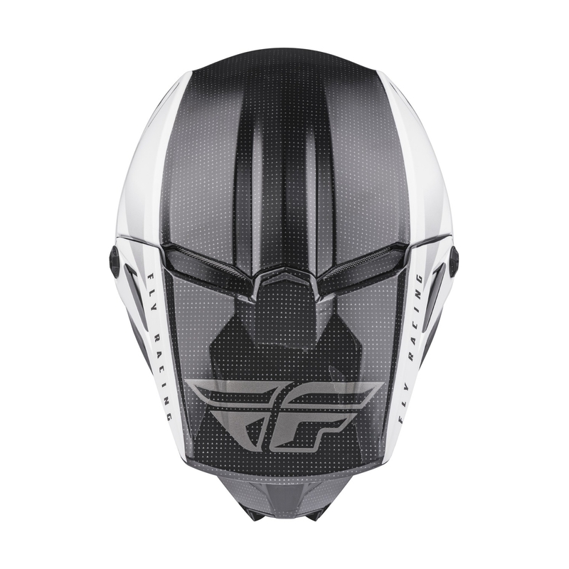 Kask motocrossowy FLY Racing Kinetic Straight czarno-biały wyprzedaż