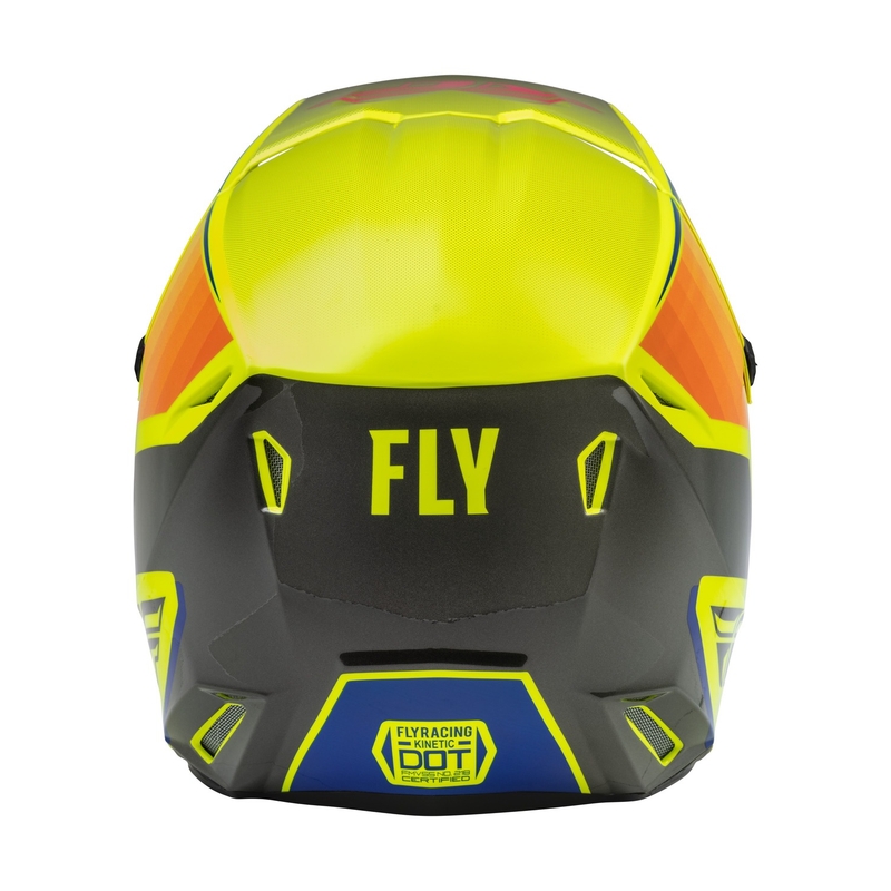 Dziecięcy kask motocrossowy FLY Racing Kinetic Drift blue-fluo yellow-grey