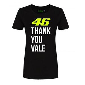 Koszulka damska VR46 Valentino Rossi "Thank You Vale" czarna