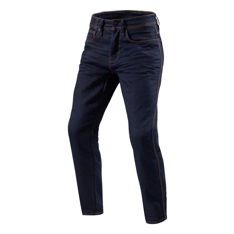 Jeansy motocyklowe Revit Reed SF ciemnoniebieskie cropped