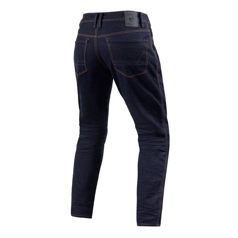 Jeansy motocyklowe Revit Reed SF ciemnoniebieskie cropped