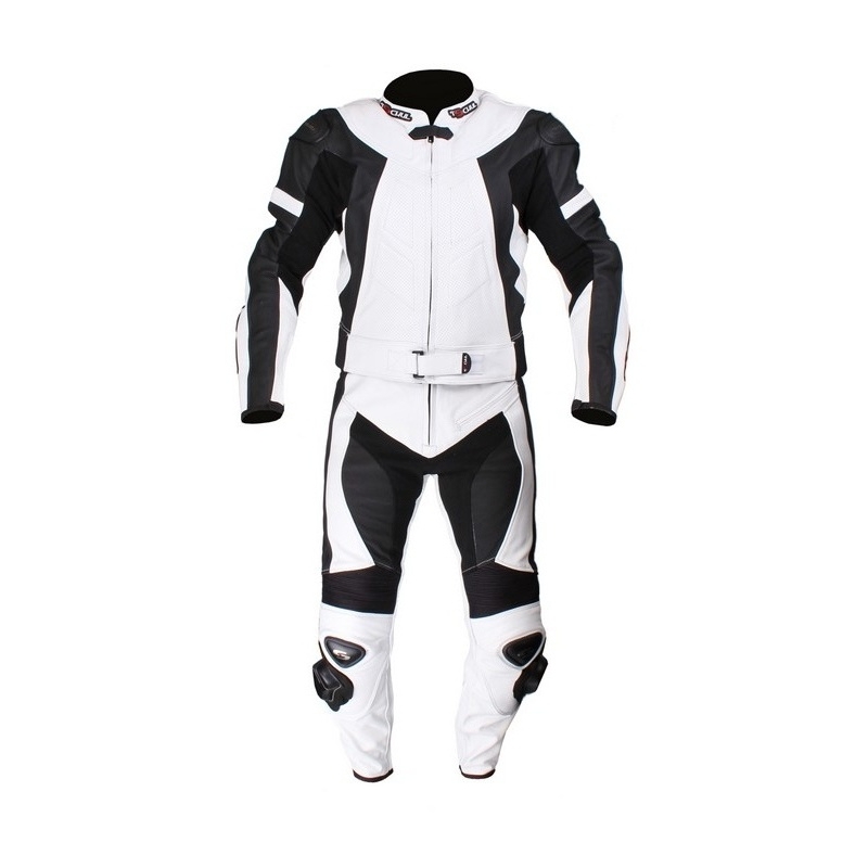 Kombinezon motocyklowy Tschul 737 Vintage biało-czarny wyprzedaż