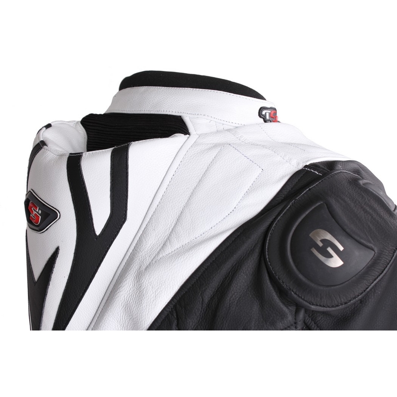 Kombinezon motocyklowy Tschul 737 Vintage biało-czarny wyprzedaż