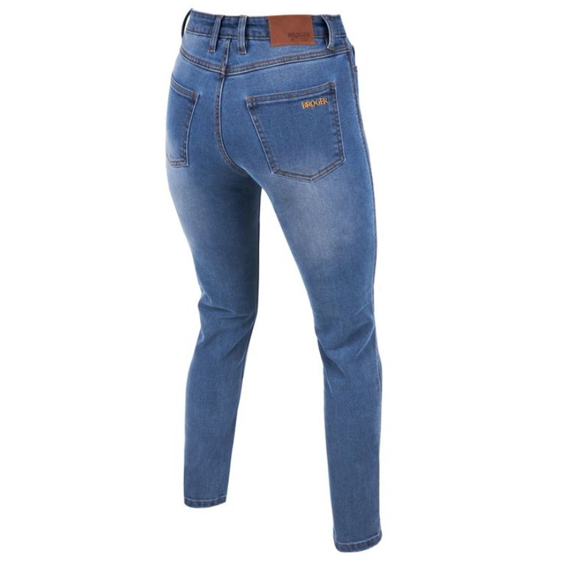 Damskie jeansy motocyklowe BROGER Florida II w kolorze niebieskim