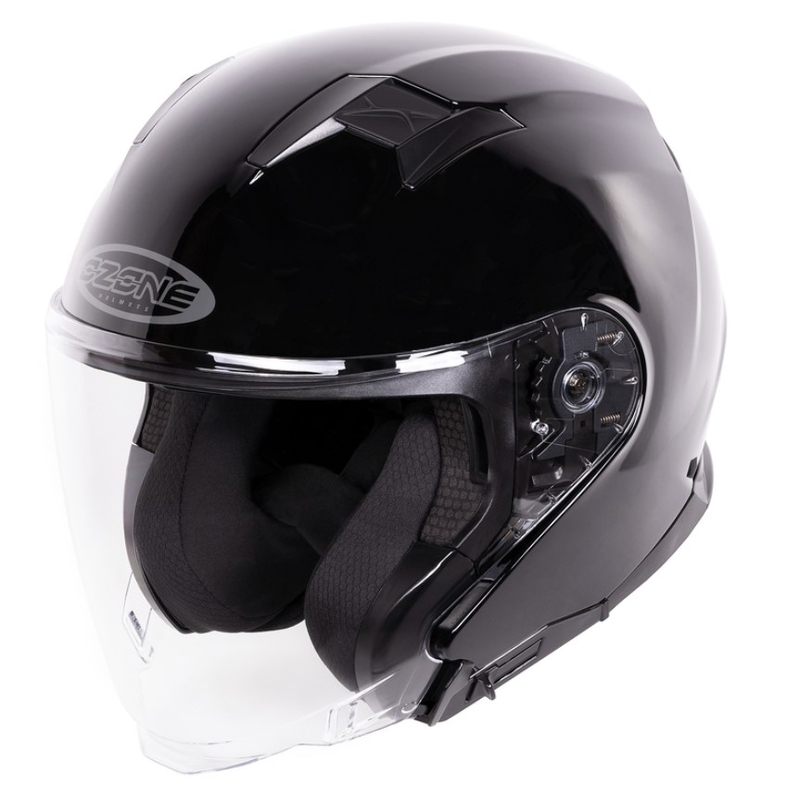 Ozone Square Open kask motocyklowy czarny połysk