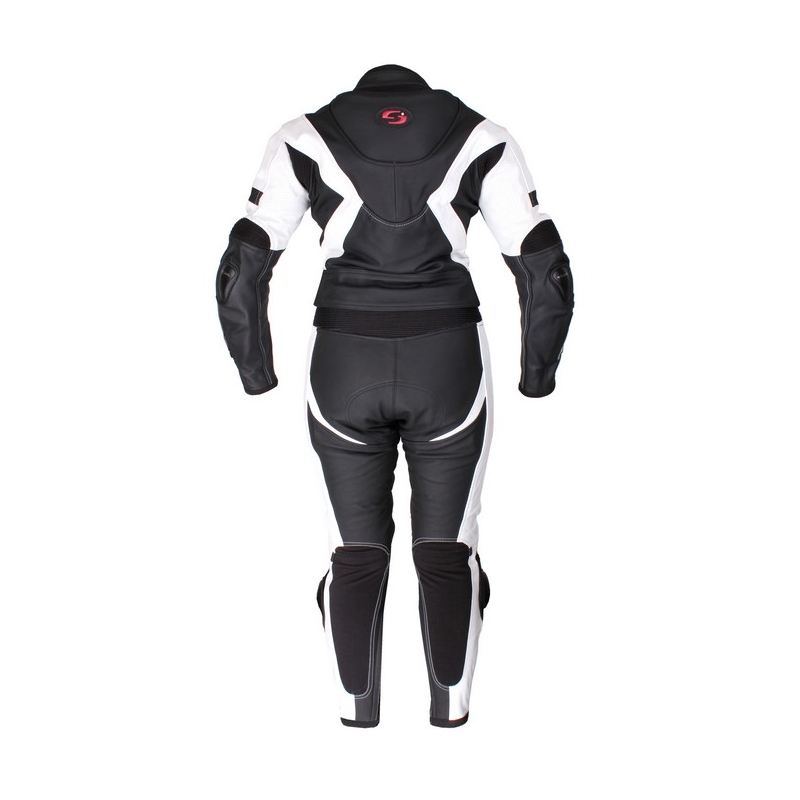 Damska skórzana kurtka motocyklowa Tschul 736 czarno-biała wyprzedaż