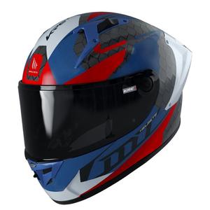 MT FF103PLUSC KRE+ Carbon Projectile D7 grey-white-red-blue integralny kask motocyklowy