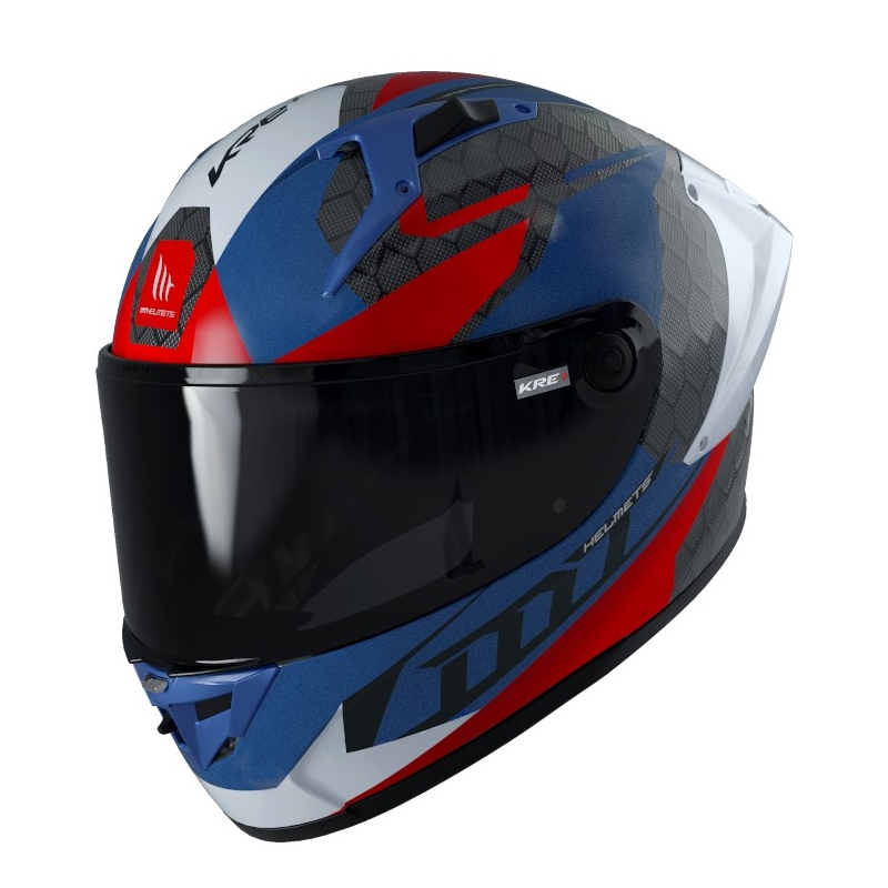 MT FF103PLUSC KRE+ Carbon Projectile D7 grey-white-red-blue integralny kask motocyklowy