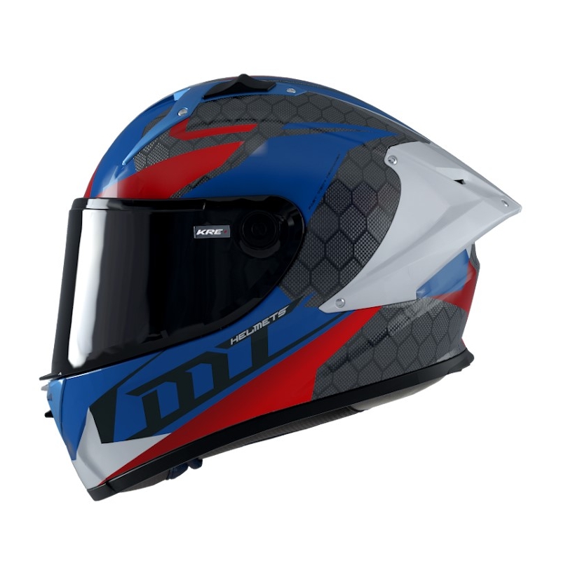 MT FF103PLUSC KRE+ Carbon Projectile D7 grey-white-red-blue integralny kask motocyklowy