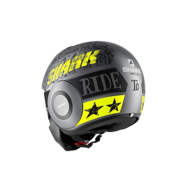 Otwarty hełm z maską SHARK STREET DRAK Tribute RM black-grey-fluo yellow