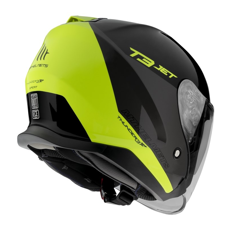 Otwarty kask motocyklowy MT OF504SV Thunder 3 SV Jet Xpert C3 black-fluo yellow
