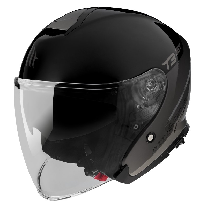 MT OF504SV Thunder 3 SV Jet Xpert C2 czarno-szary otwarty kask motocyklowy