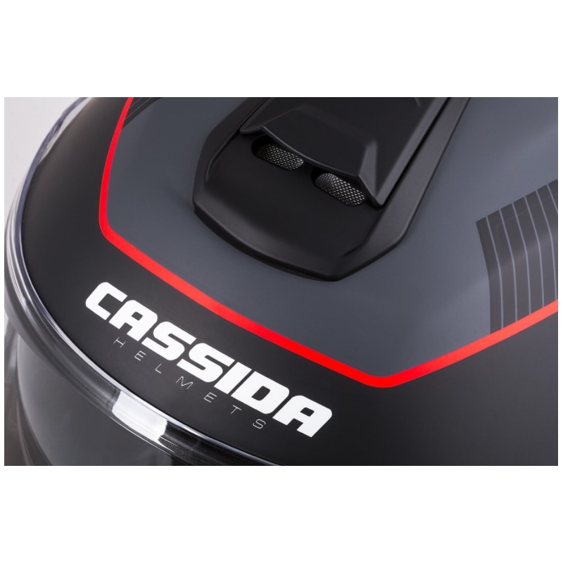 Kask motocyklowy Cassida Modulo 2.0 Profile red-grey-black z klapką