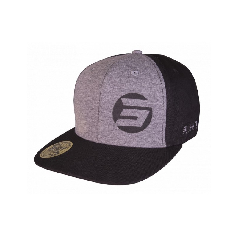 Czapka z daszkiem szaro-czarna