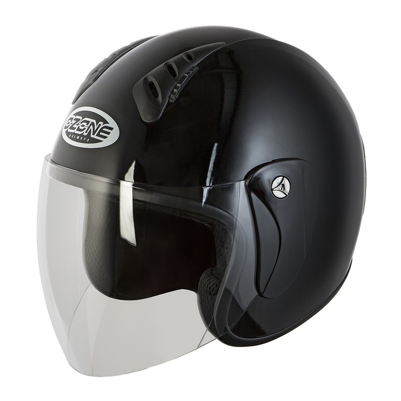 Otwarty kask motocyklowy Ozone HY-818 czarny połysk - II. jakość