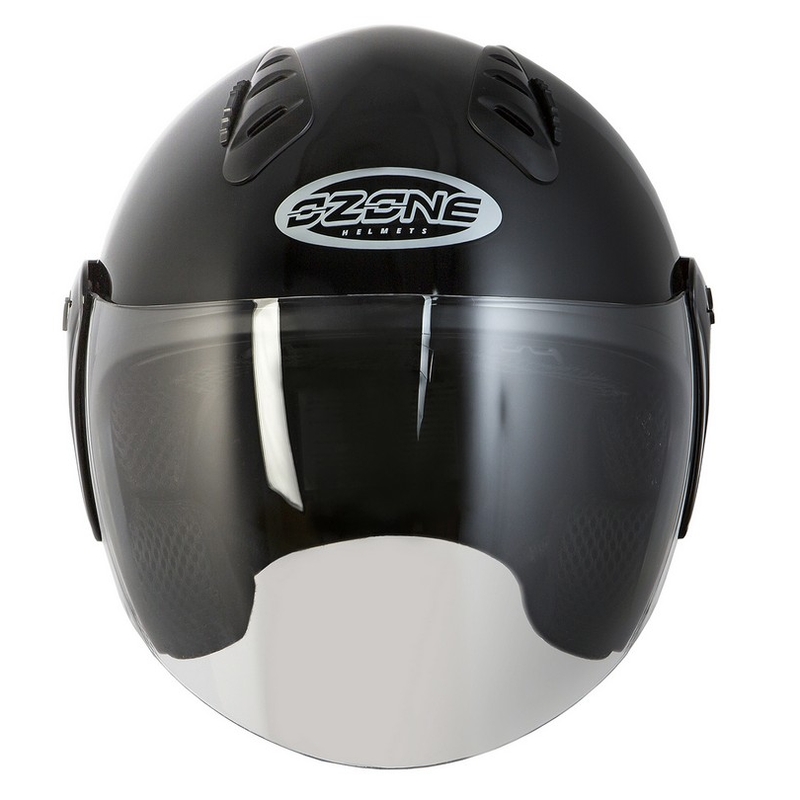 Otwarty kask motocyklowy Ozone HY-818 czarny połysk - II. jakość