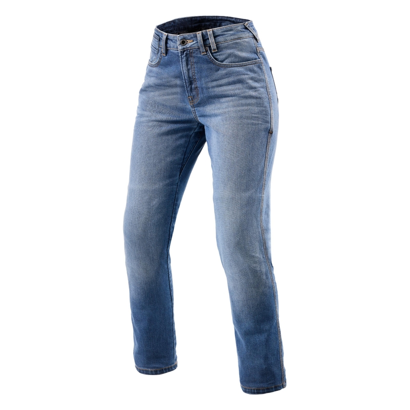 Damskie jeansy motocyklowe Revit Victoria 2 SF w kolorze jasnoniebieskim