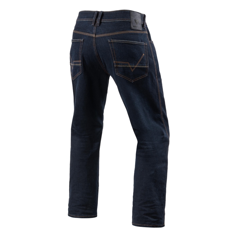 Jeansy motocyklowe Revit Philly 3 LF dark blue cropped