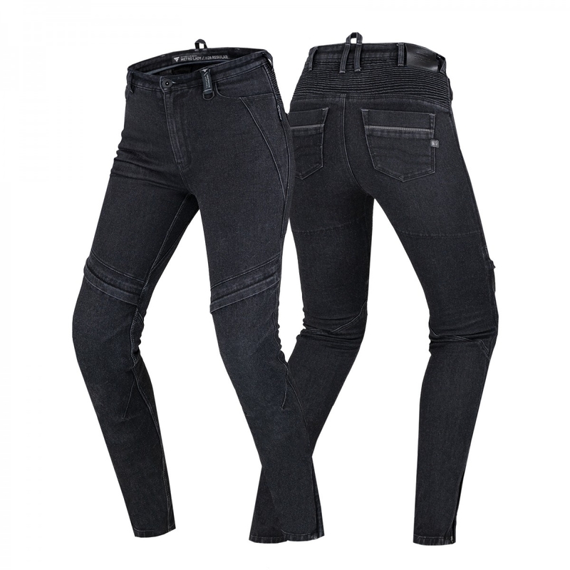 Damskie jeansy motocyklowe Shima Metro czarne