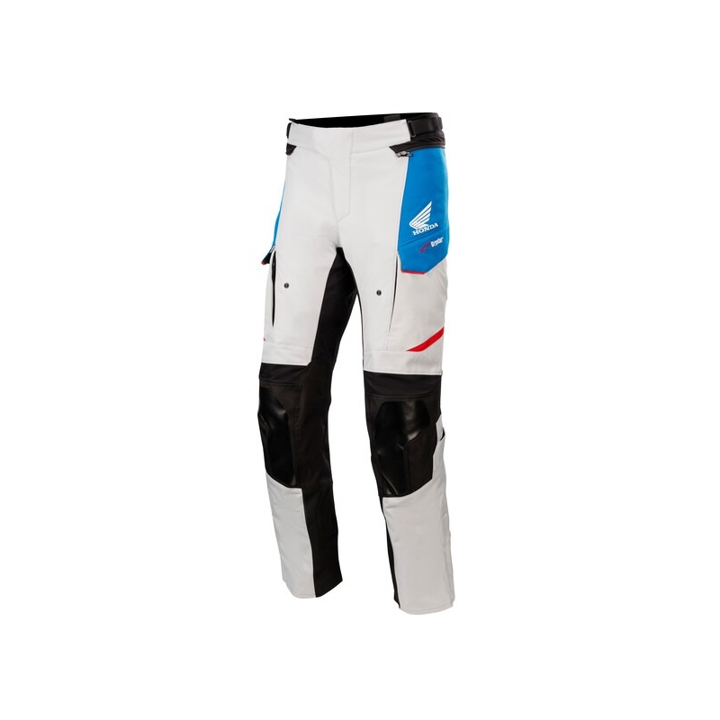 Spodnie motocyklowe Alpinestars Andes Drystar Honda jasnoszaro-czarno-niebiesko-czerwone
