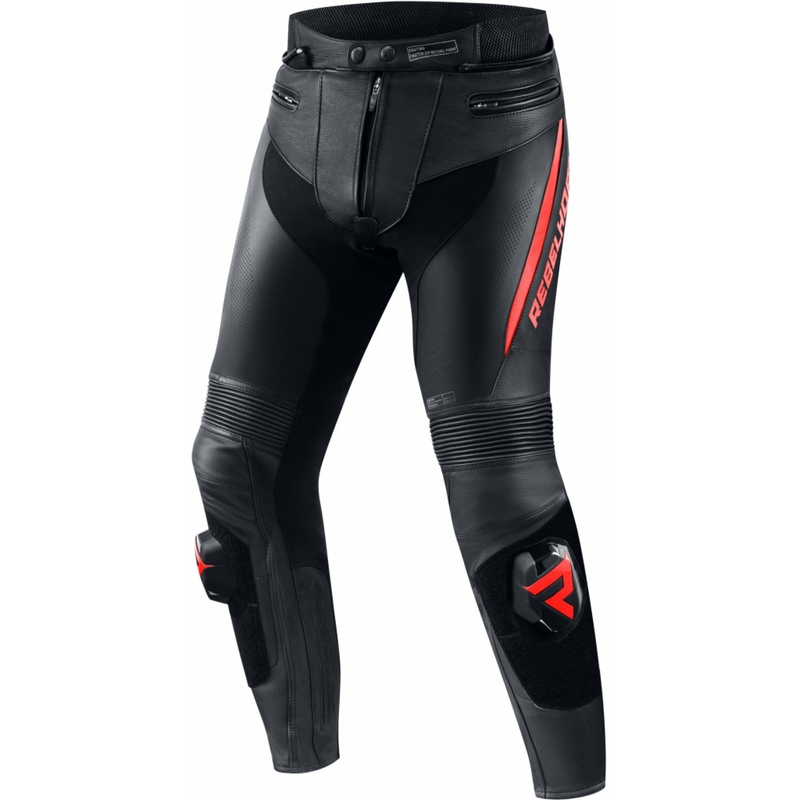 Spodnie motocyklowe Rebelhorn Fighter Black-Fluo Red wyprzedaż
