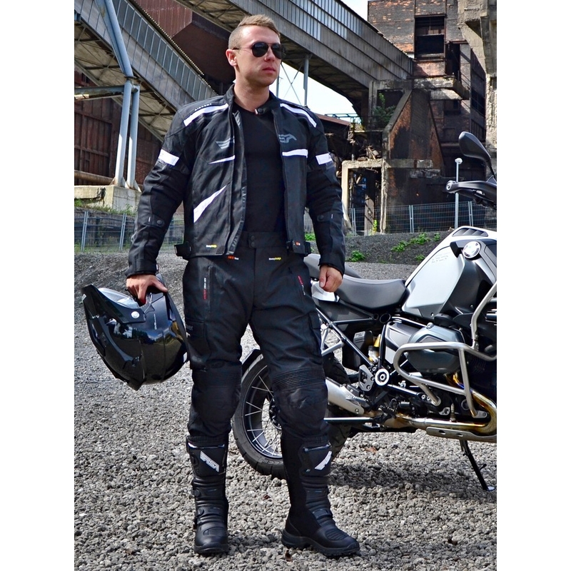 Kurtka motocyklowa RSA Razor czarno-biała wyprzedaż