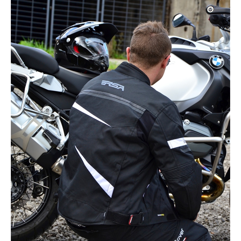 Kurtka motocyklowa RSA Razor czarno-biała wyprzedaż
