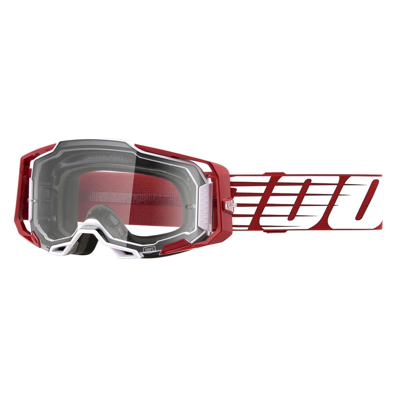 Gogle motocrossowe 100% ARMEGA Oversized Deep red (clear plexi)