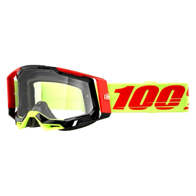 Gogle motocrossowe 100% RACECRAFT 2 Wiz red-yellow (clear plexi)