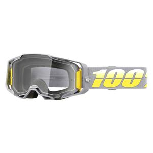 Gogle motocrossowe 100% ARMEGA Complex żółto-szare (przezroczysta plexi)