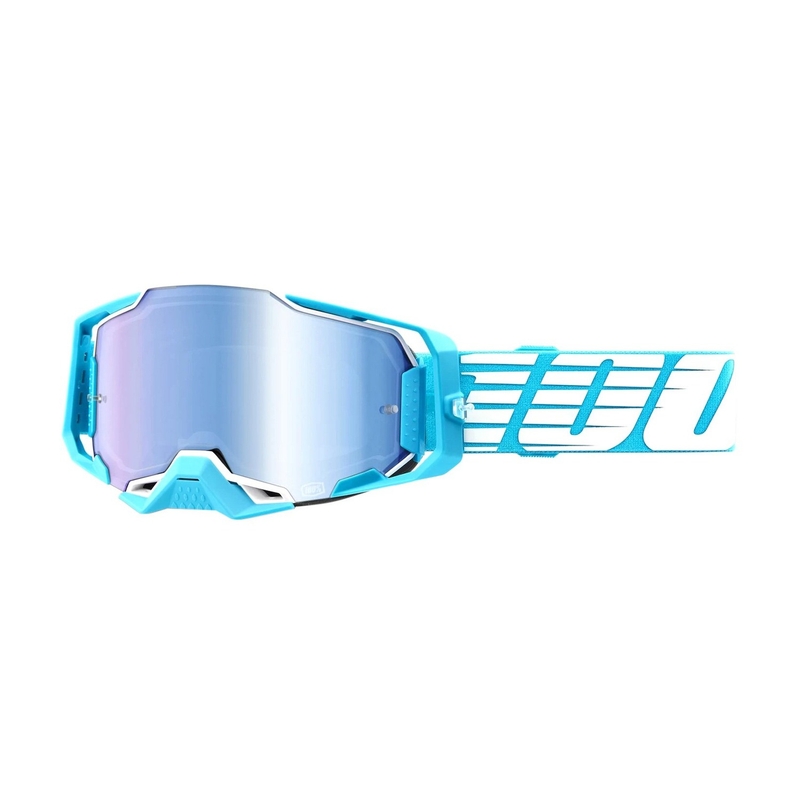 Gogle motocrossowe 100% ARMEGA Oversized Sky turquoise (blue plexi)