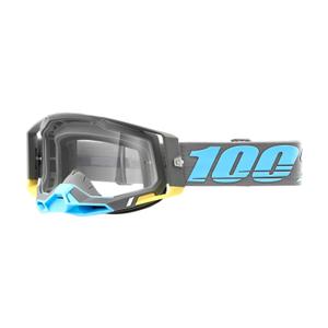 Gogle motocrossowe 100% RACECRAFT 2 Trinidad turquoise-grey (clear plexi)