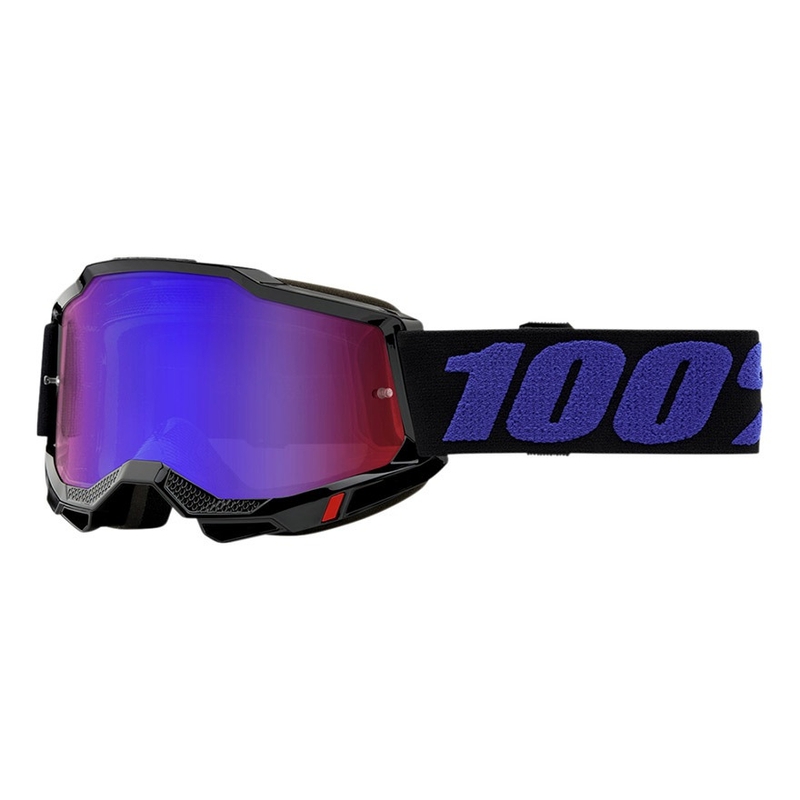 Gogle motocrossowe 100% ACCURI 2 Moore fioletowo-czarne (czerwono-niebieska pleksi)