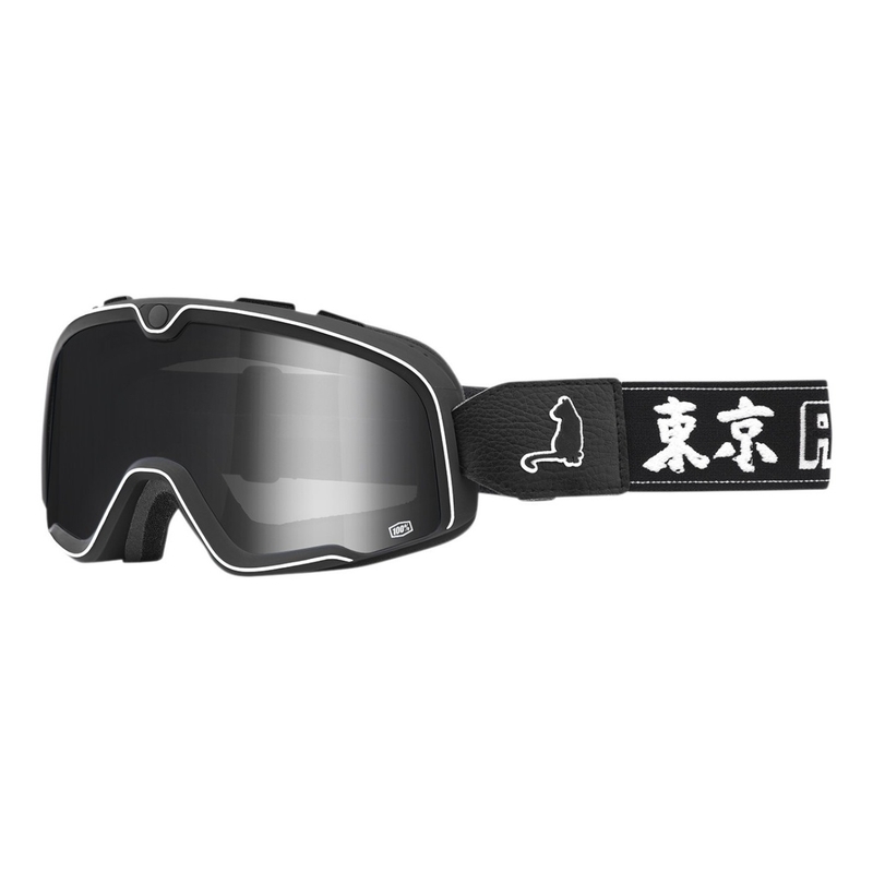 Okulary 100% BARSTOW Roar Japan biało-czarne (srebrna plexi)