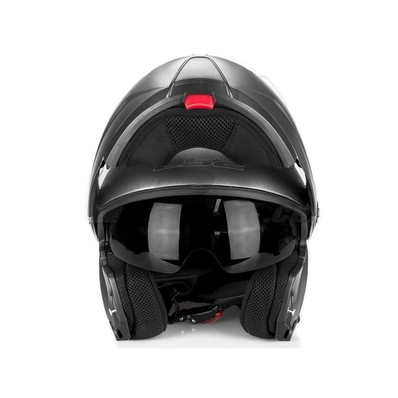 Szczękowy kask motocyklowy LS2 FF325 Strobe czarny matowy - II. jakość