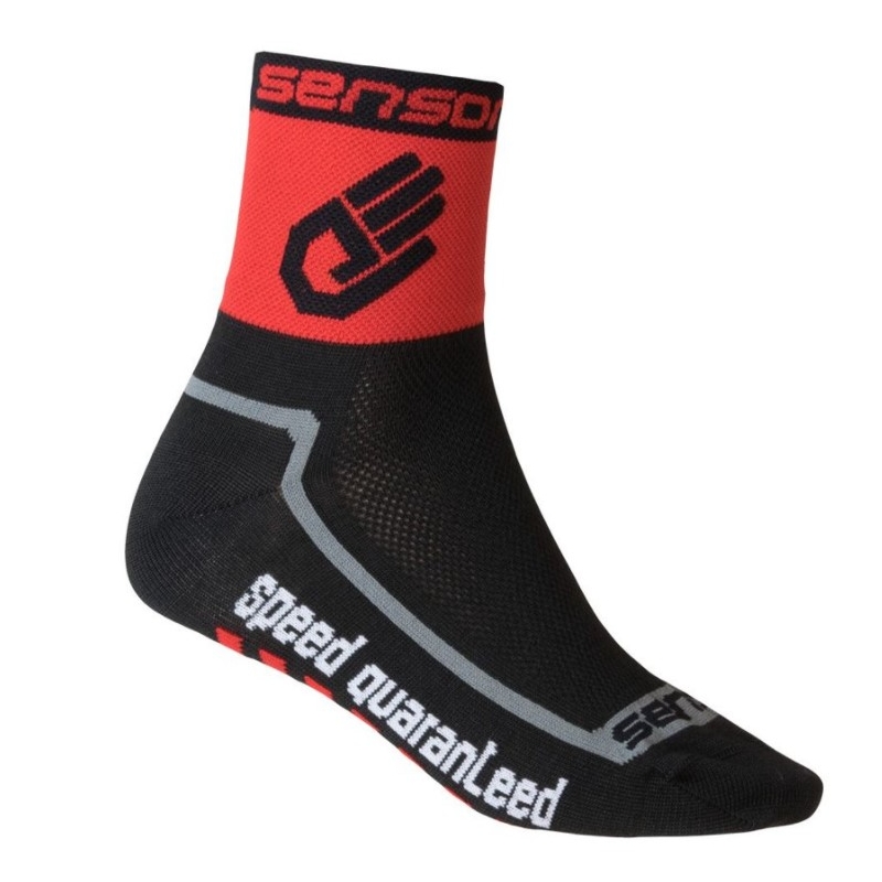 Sensor Race Lite Hand Socks Black-Red wyprzedaż