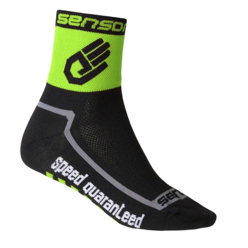 Sensor Race Lite Hand Socks black-green wyprzedaż