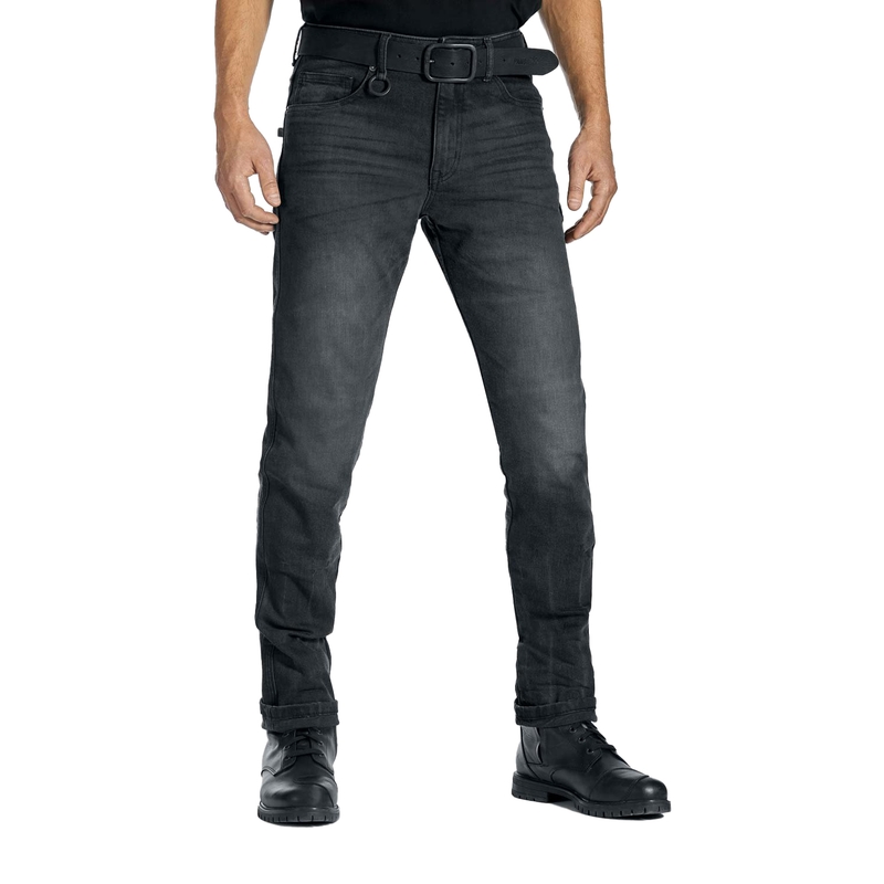 Jeansy motocyklowe PANDO MOTO Robby Slim czarne wyprzedaż