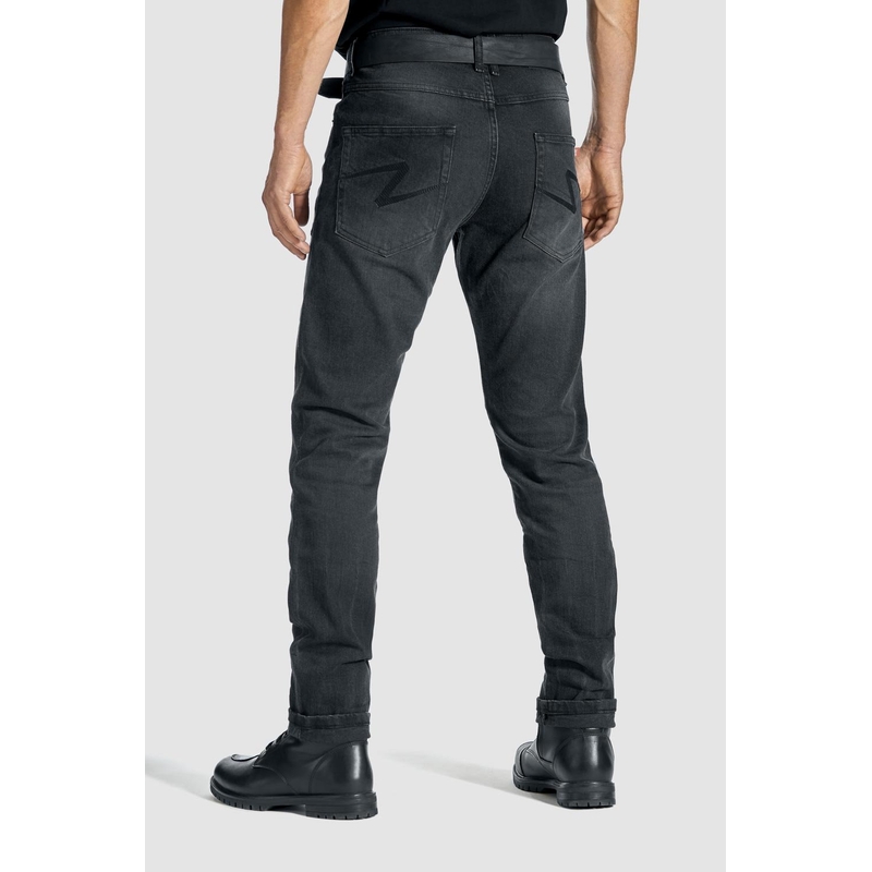 Jeansy motocyklowe PANDO MOTO Robby Slim czarne wyprzedaż