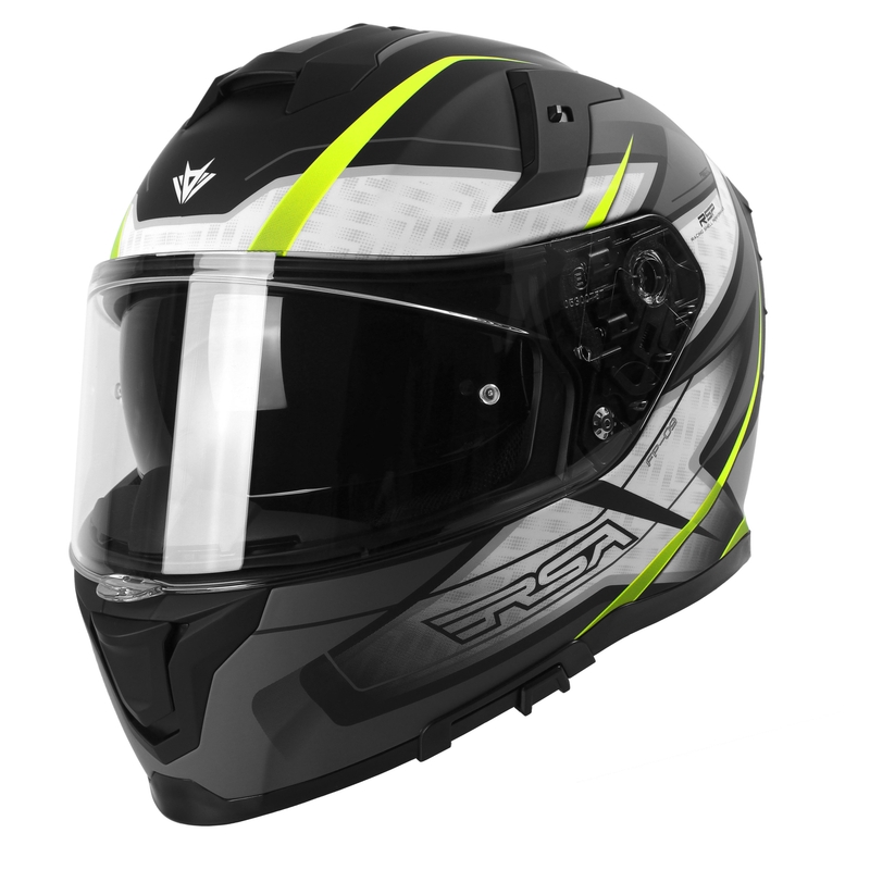 Integralny kask motocyklowy RSA Rapid siwo-fluo-żółty wyprzedaż