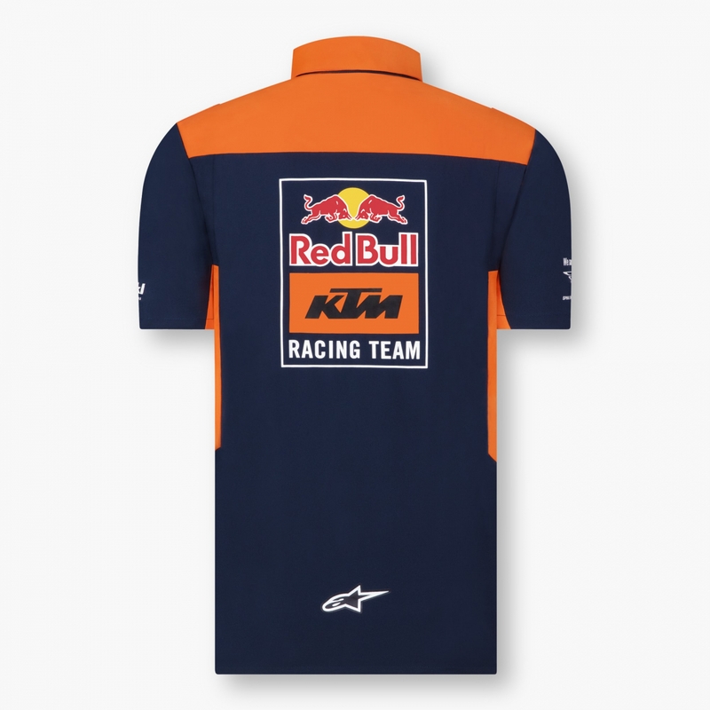 Koszulka polo KTM Red Bull Racing 22 niebiesko-pomarańczowa wyprzedaż