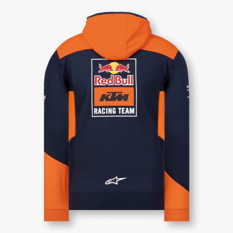 Bluza dziecięca KTM Red Bull Racing Zip niebiesko-pomarańczowa