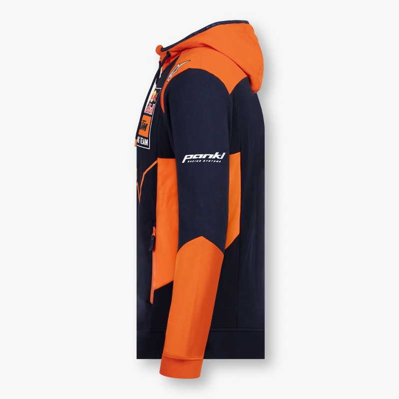 Bluza dziecięca KTM Red Bull Racing Zip niebiesko-pomarańczowa