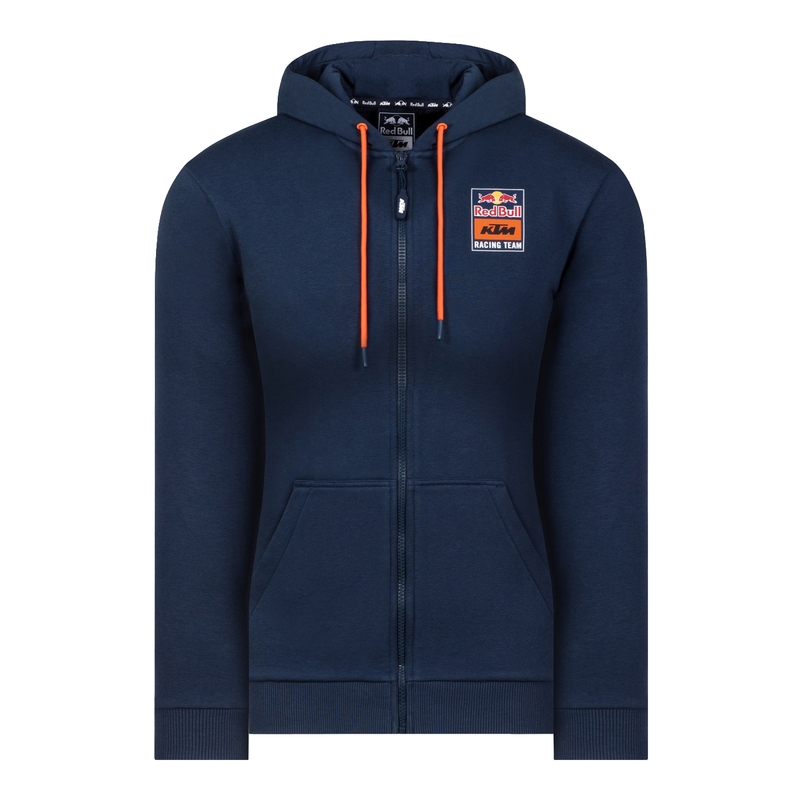 Damska bluza KTM Backprint Red Bull Zip Sweatshirt niebieska wyprzedaż